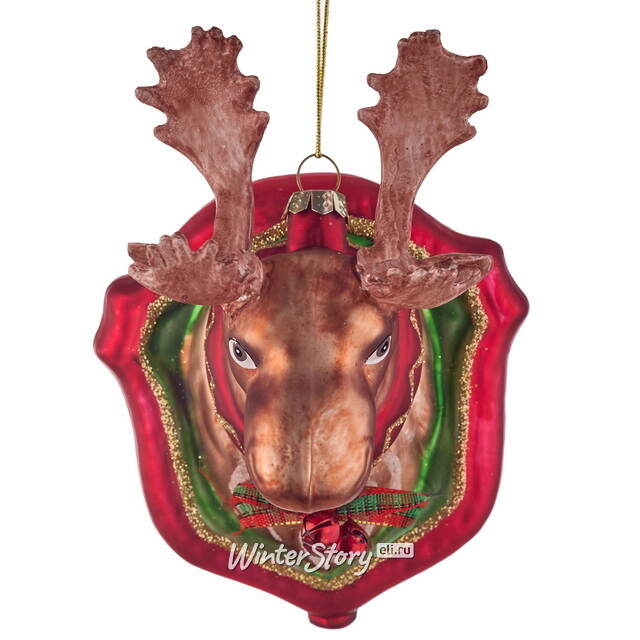 Елочная игрушка Охотничий Трофей 12 см, стекло, подвеска Koopman