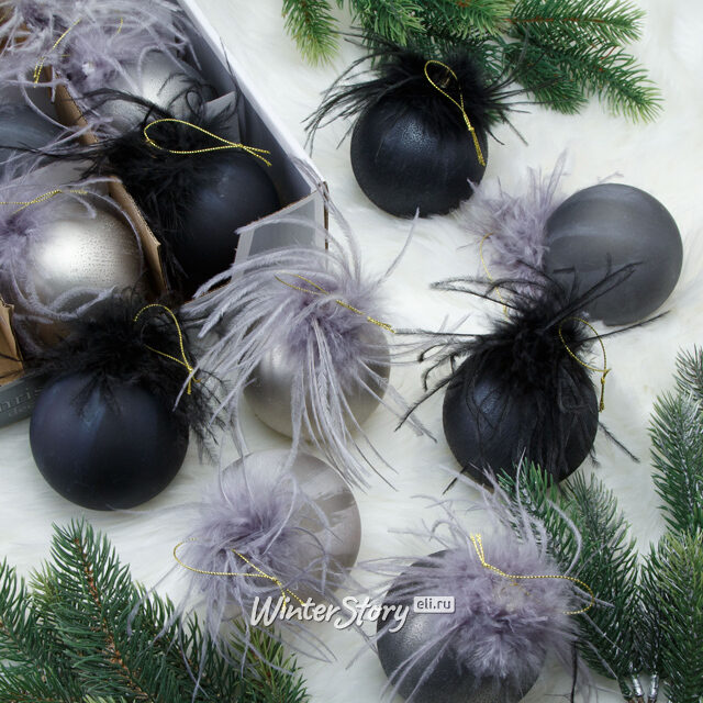 Набор стеклянных елочных шаров Jiselle de Gaskone 8 см, 12 шт Koopman