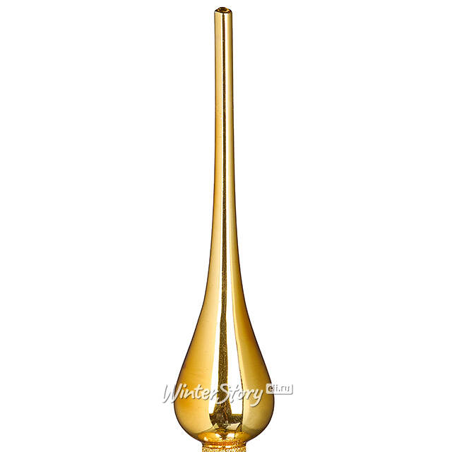 Верхушка на елку Lanberis - Kilv 30 см золотая, стекло Koopman
