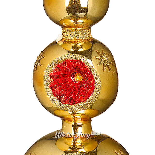 Верхушка на елку Lanberis - Kilv 30 см золотая, стекло Koopman