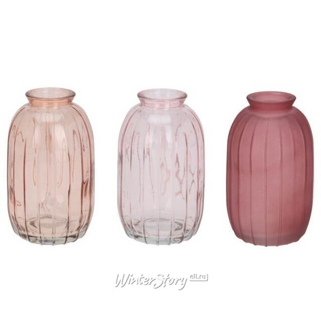 Набор стеклянных ваз Evening Dawn 12 см, 3 шт Koopman