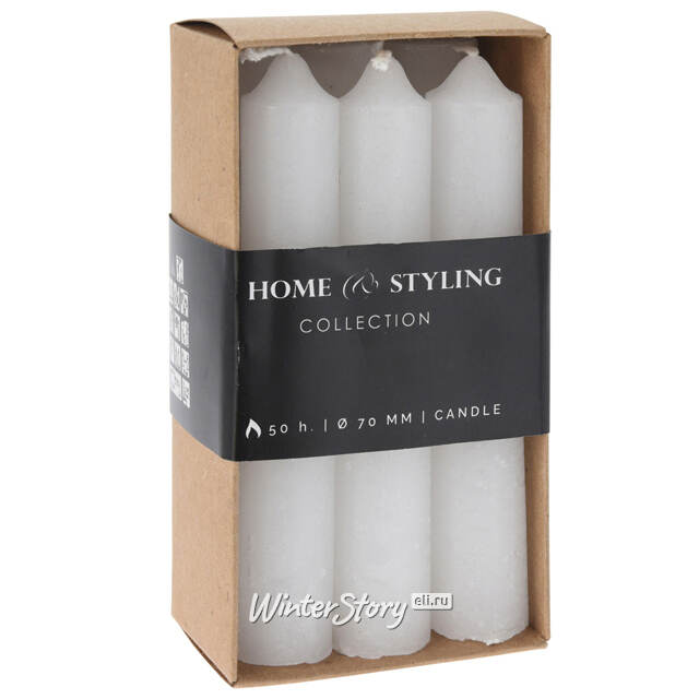 Набор свечей Fiona 12 см, 6 шт, белый Koopman