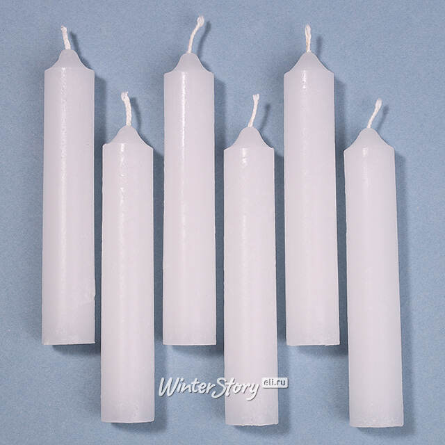 Набор свечей Fiona 12 см, 6 шт, белый Koopman