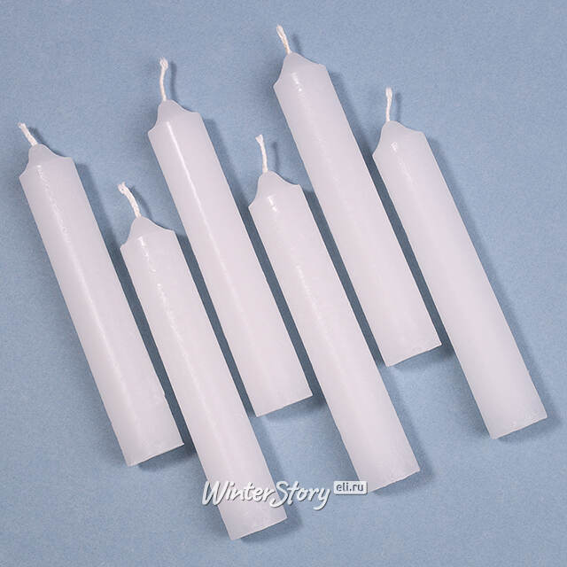 Набор свечей Fiona 12 см, 6 шт, белый Koopman