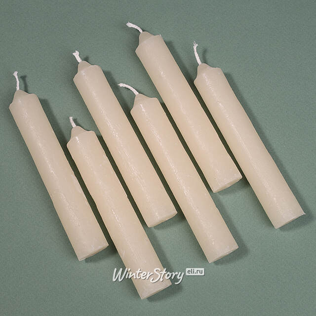 Набор свечей Fiona 12 см, 6 шт, кремовый Koopman