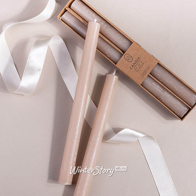 Столовые свечи Ронберг Рустик 25 см, 2 шт, песочные Koopman