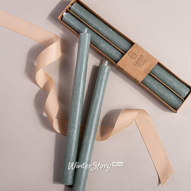 Столовые свечи Ронберг Рустик 25 см, 2 шт, эвкалипт Koopman