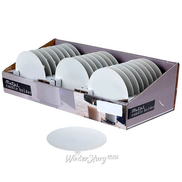 Подсвечник Блюдце, 8.5 см, белый Koopman