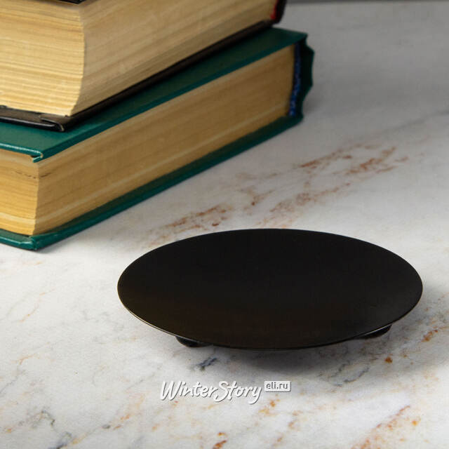 Подсвечник Блюдце, 8.5 см, черный Koopman