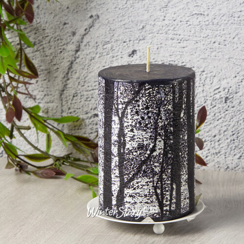 Декоративная свеча Зимний Лес, 100*70 мм, серый Koopman