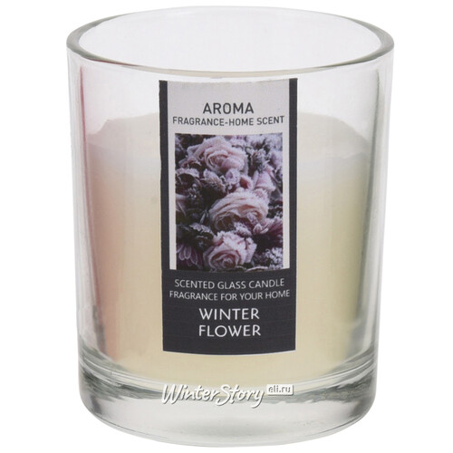 Ароматическая свеча в стакане Зимние Цветы 6 см Koopman