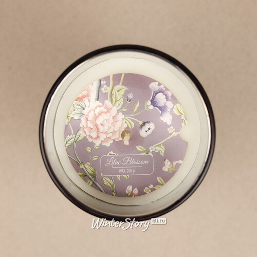 Ароматическая свеча Denise - Lilac Blossom 10 см, в стеклянном стакане Koopman