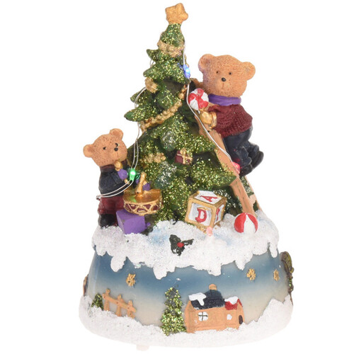 Светящаяся композиция Медвежье Рождество 16*11 см Koopman