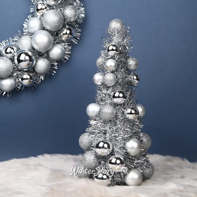 Настольная елка Fevaldo: Silver 33 см, фольга Koopman