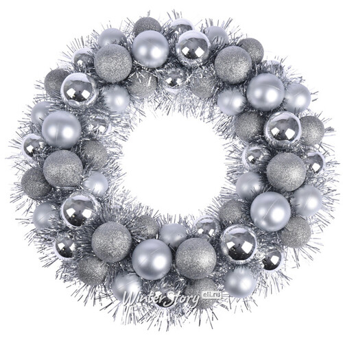 Рождественский венок Fevaldo: Silver 39 см, фольга Koopman