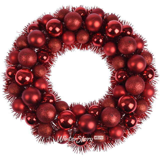 Рождественский венок Fevaldo: Ruby 39 см, фольга Koopman