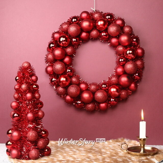 Рождественский венок Fevaldo: Ruby 39 см, фольга Koopman