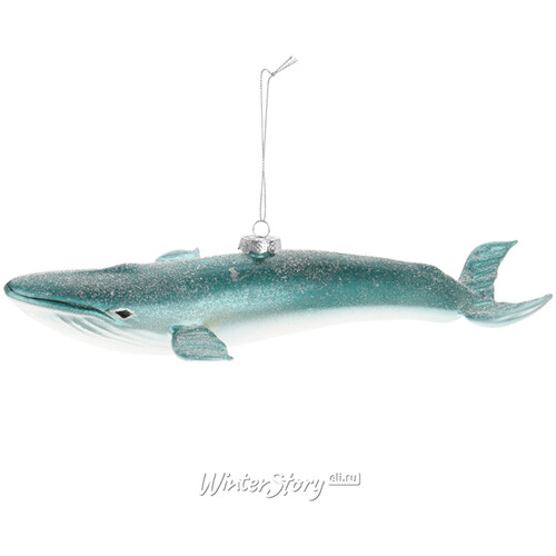 Стеклянная елочная игрушка Кит Альбус - Дитя океана 20 см, подвеска Koopman
