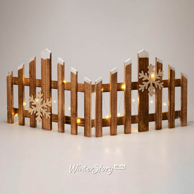 Декоративный забор для елки Lorweg 76*30 см, с подсветкой, на батарейках,  таймер, IP20 Koopman