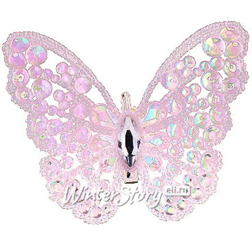 Елочная игрушка "Бабочка Эдем", 9*8 см, розовый, клипса Holiday Classics