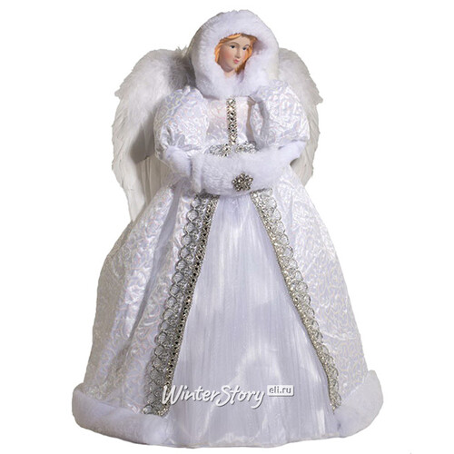 Ангел в белоснежной шубе с муфтой 40 см Holiday Classics