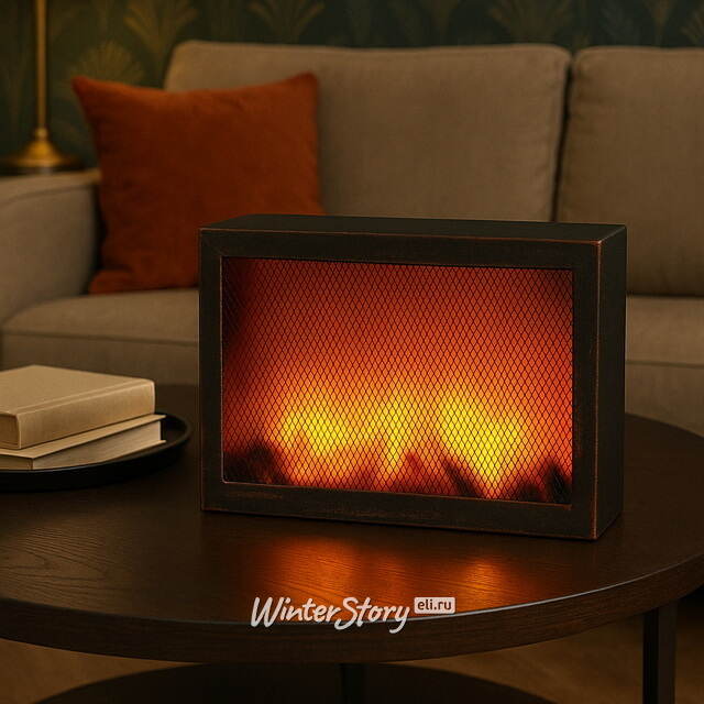 Светодиодный камин Bradburg 30*21 см, на батарейках Koopman