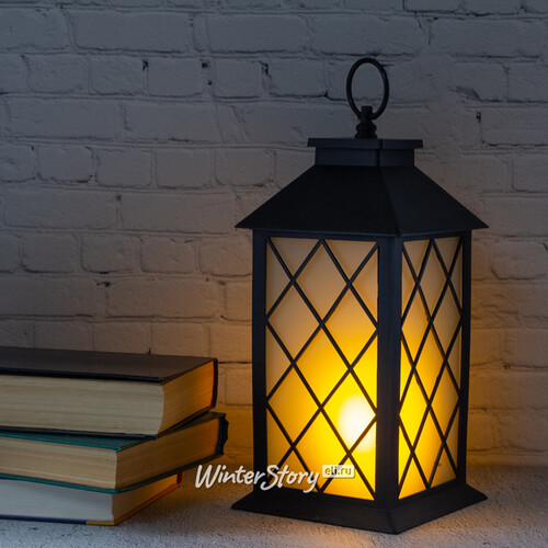 Светодиодный светильник-фонарь с имитацией пламени Лофотен Rhombs 30 см, на батарейках Koopman