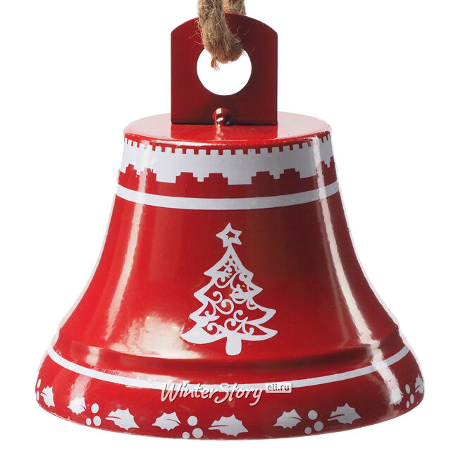 Елочная игрушка Колокольчик - Christmas Tree 14 см красный, подвеска Koopman (Купман)