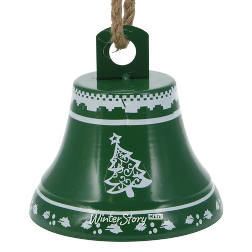 Елочная игрушка Колокольчик - Christmas Tree 14 см зеленый, подвеска Koopman