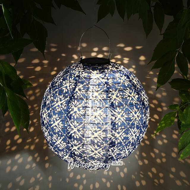 Подвесной светильник на солнечной батарее Solar Vittore 30 см синий, IP44 Koopman