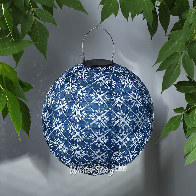 Подвесной светильник на солнечной батарее Solar Vittore 30 см синий, IP44 Koopman