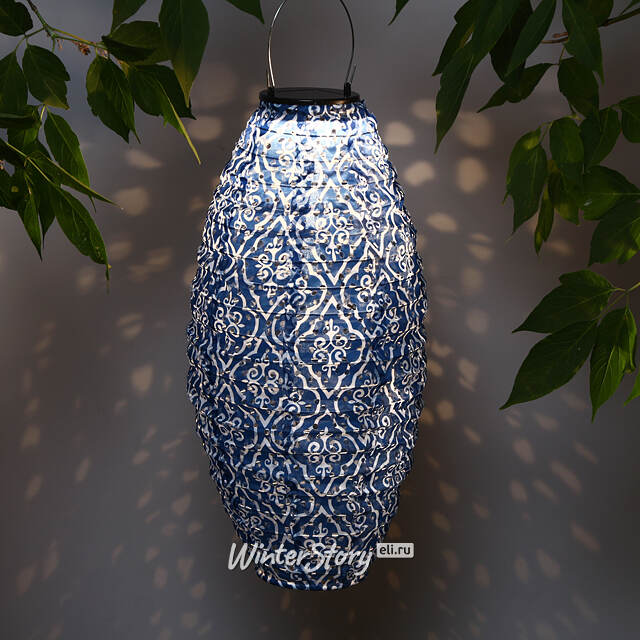 Подвесной светильник на солнечной батарее Solar Vittore 45*20 см синий, IP44 Koopman