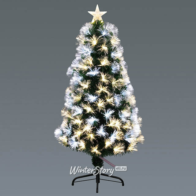 Оптоволоконная елка Eliora 120 см, 135 теплых и холодных белых LED ламп, ПВХ, контроллер, IP20 Koopman