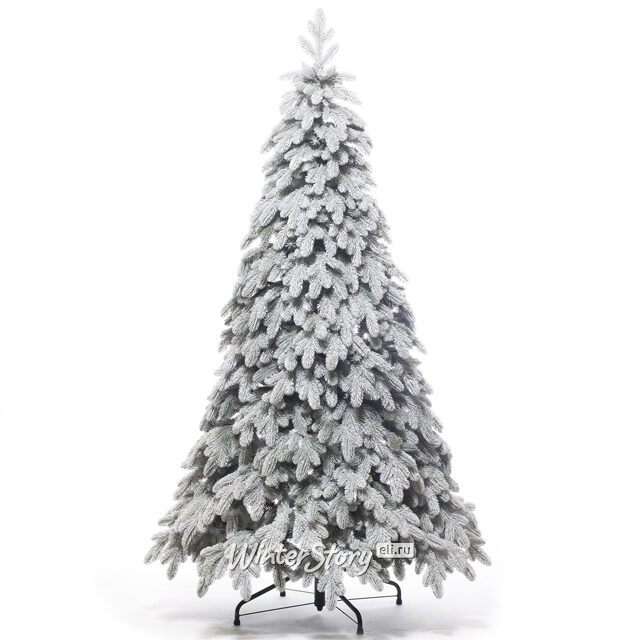 Искусственная елка Афродита заснеженная 240 см, ЛИТАЯ 100% Царь Елка