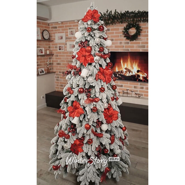 Искусственная елка Афродита заснеженная 240 см, ЛИТАЯ 100% Царь Елка