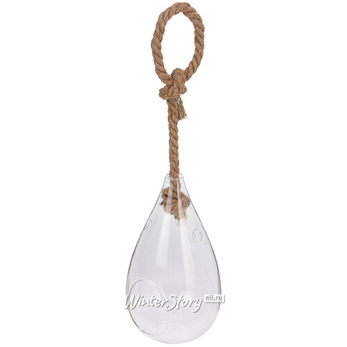 Стеклянный шар для декора Капля Кантри 19*9 см Koopman
