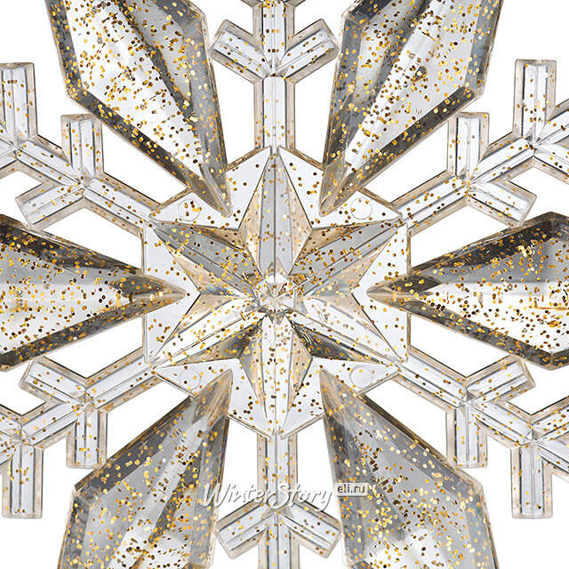 Елочная игрушка Снежинка - Savolle Gold 12 см, подвеска Koopman