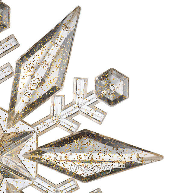 Елочная игрушка Снежинка - Savolle Gold 12 см, подвеска Koopman