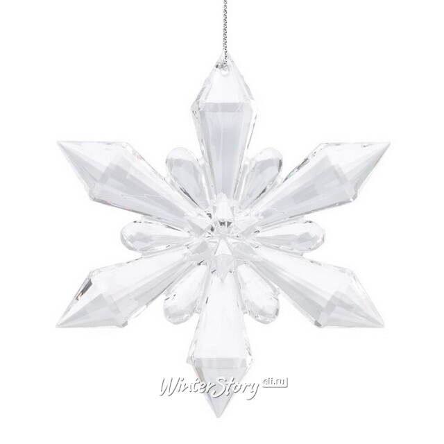 Елочная игрушка Снежинка - Maclaren Crystal 12 см, подвеска Koopman