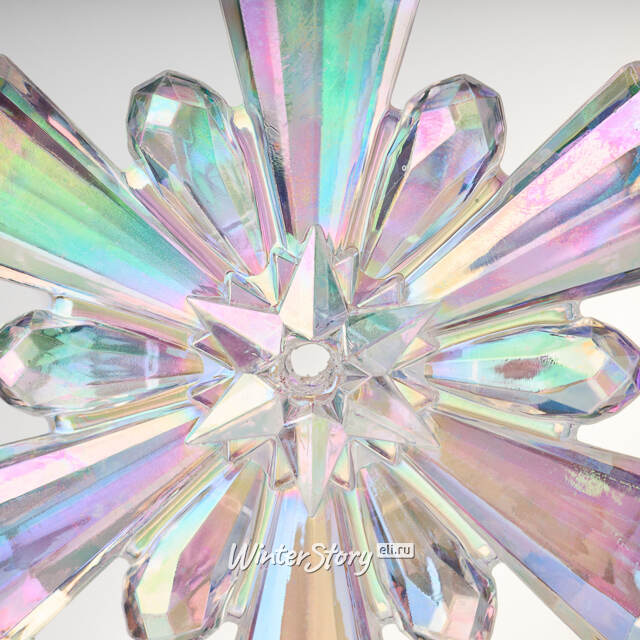 Елочная игрушка Снежинка - Savolle Bow 12 см, подвеска Koopman