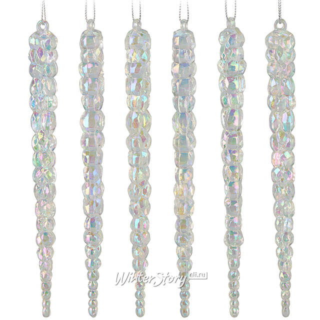 Набор елочных игрушек Сосульки Almasan - Reus 25 см, 6 шт Koopman