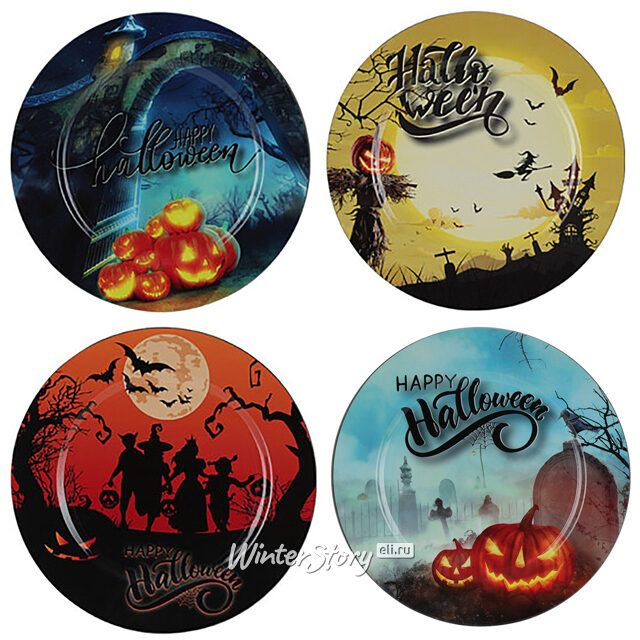 Набор пластиковых тарелок Autumn Madness 33 см, 4 шт Koopman