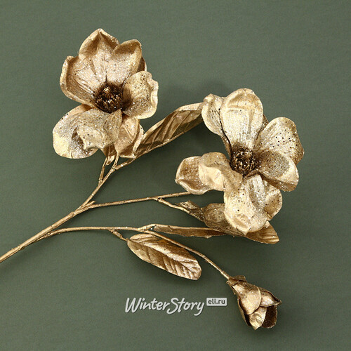 Искусственная ветка Gold Magnolias 60 см Goodwill