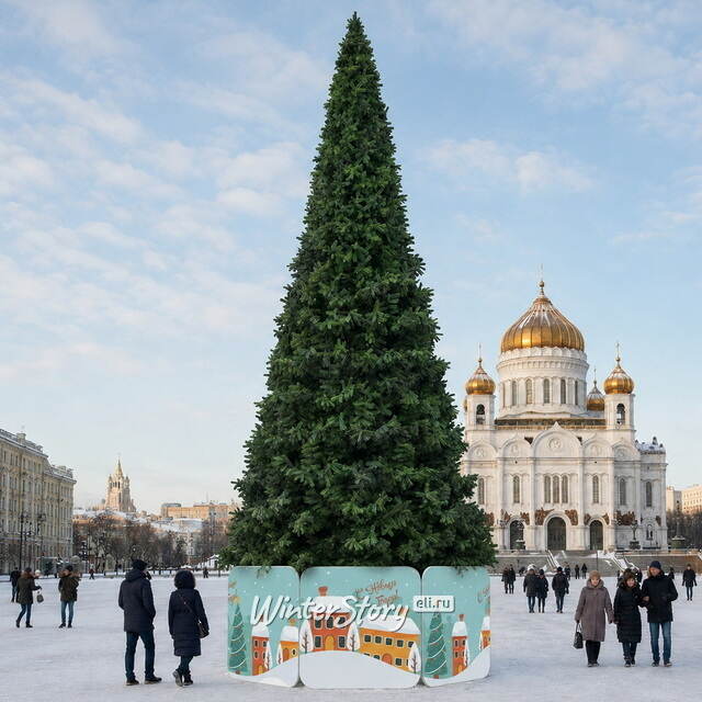 Уличная ствольная елка Альпийская 12 м, ПВХ GREEN TREES (Грин Трис)