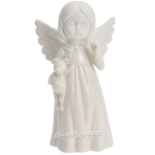 Фарфоровая статуэтка Малышка Ангел 16 см с мишкой Koopman