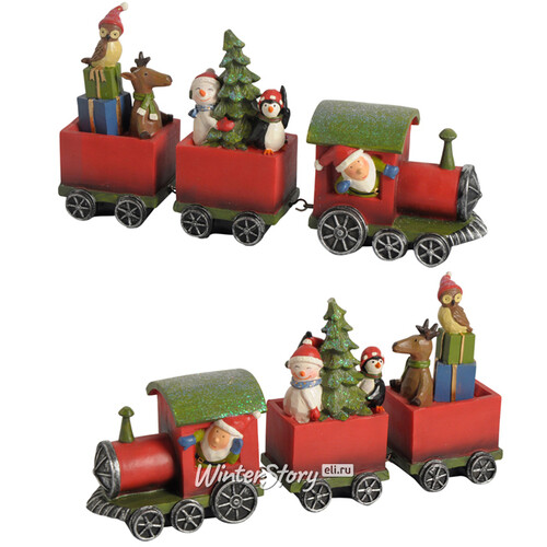 Новогодняя фигурка Поезд Санты с подарками 27 см Koopman