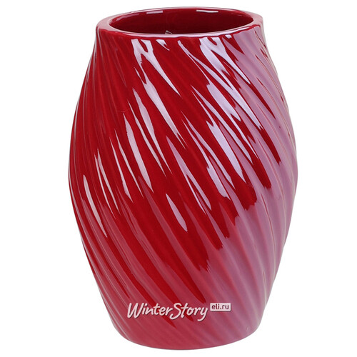 Керамическая ваза Amicitia 16 см красная Koopman