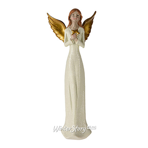 Статуэтка Ангел Шарлотта с золотыми крыльями 22 см Koopman