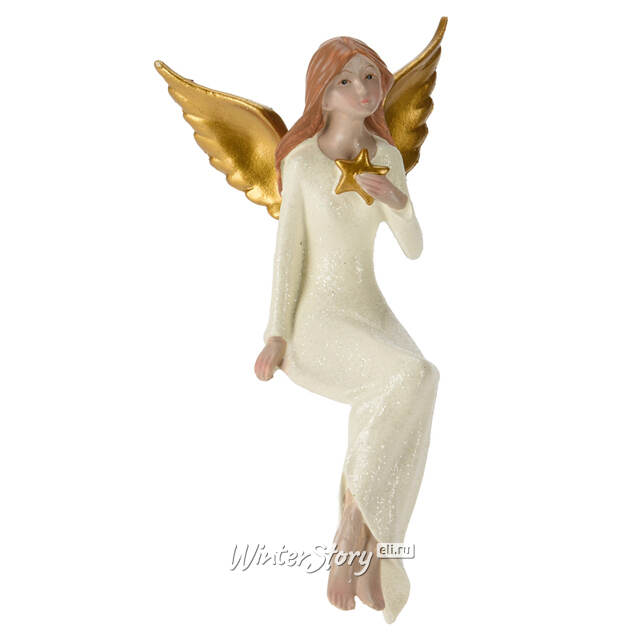 Статуэтка Ангел Шарлотта с золотыми крыльями 16 см Koopman