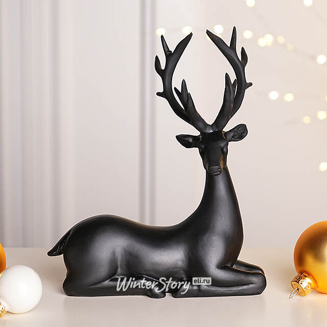 Декоративная фигурка Олень Кензо 21 см черная Koopman